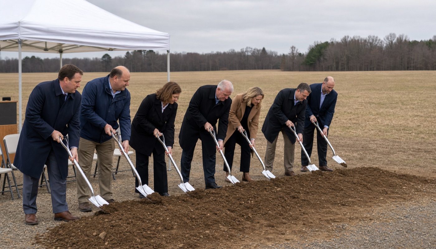 Gold shovels in an empty field. By the time this happens, the terms are already law.