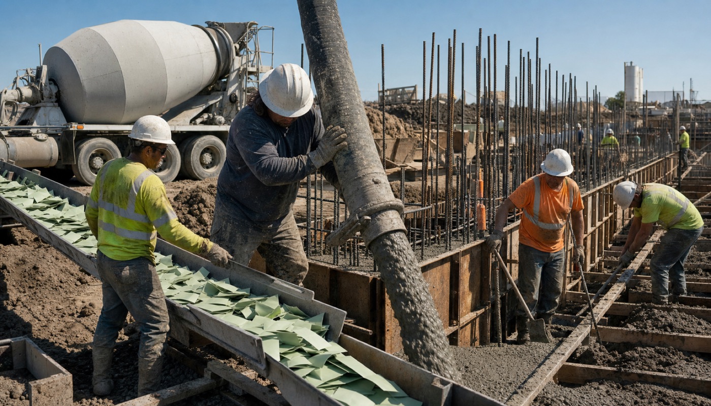 Somebody pours the concrete. That work is real, it pays well, and it ends.