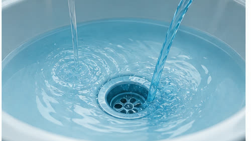 Two taps, one drain — the picture the safety rule is built on.